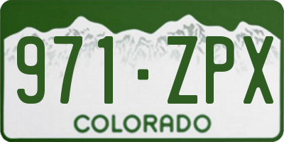 CO license plate 971ZPX