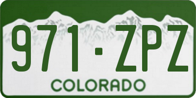 CO license plate 971ZPZ