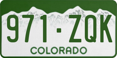 CO license plate 971ZQK