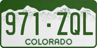 CO license plate 971ZQL
