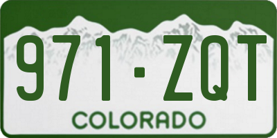 CO license plate 971ZQT
