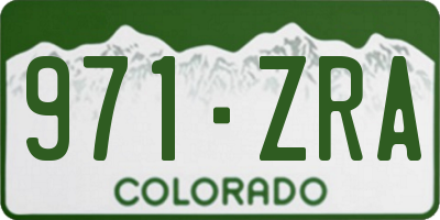 CO license plate 971ZRA