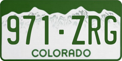 CO license plate 971ZRG
