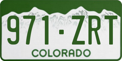 CO license plate 971ZRT