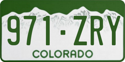 CO license plate 971ZRY
