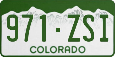 CO license plate 971ZSI