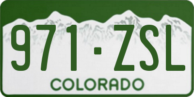 CO license plate 971ZSL