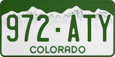 CO license plate 972ATY