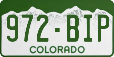 CO license plate 972BIP