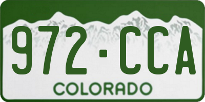 CO license plate 972CCA