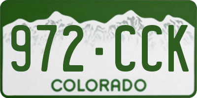 CO license plate 972CCK
