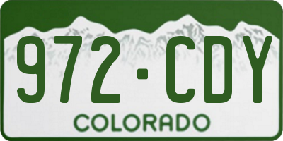 CO license plate 972CDY