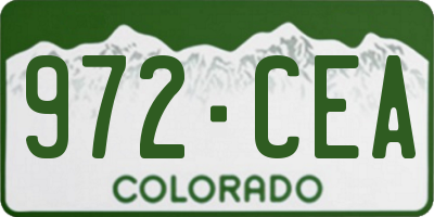 CO license plate 972CEA