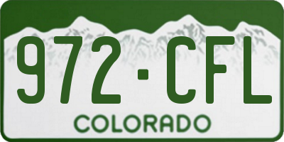 CO license plate 972CFL