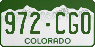 CO license plate 972CGO