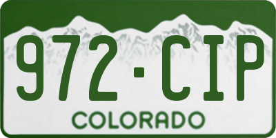 CO license plate 972CIP