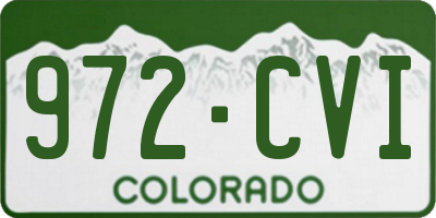 CO license plate 972CVI