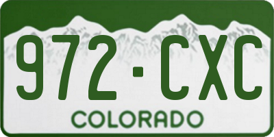 CO license plate 972CXC