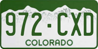 CO license plate 972CXD