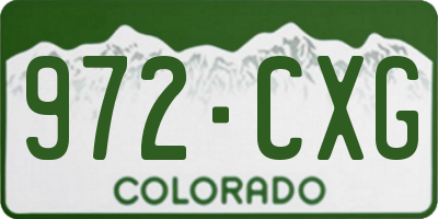 CO license plate 972CXG