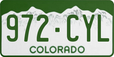 CO license plate 972CYL