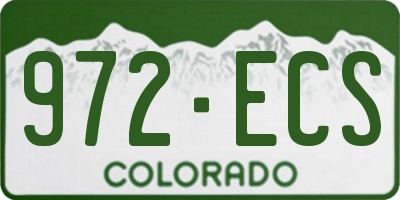 CO license plate 972ECS