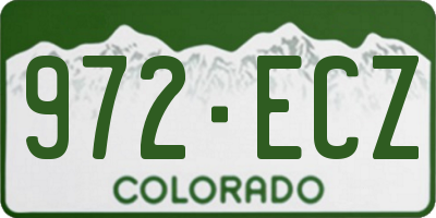 CO license plate 972ECZ