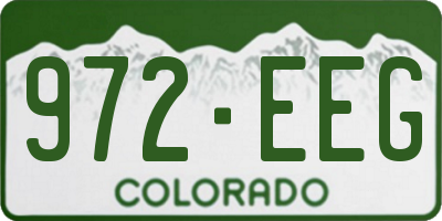 CO license plate 972EEG