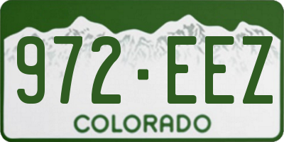 CO license plate 972EEZ
