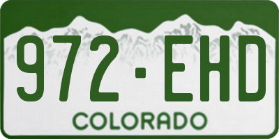 CO license plate 972EHD