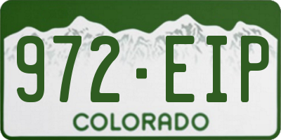 CO license plate 972EIP