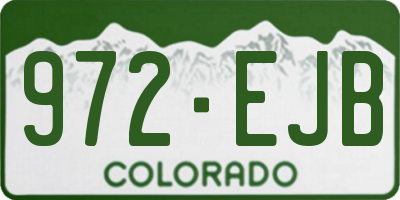 CO license plate 972EJB