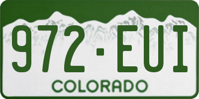 CO license plate 972EUI