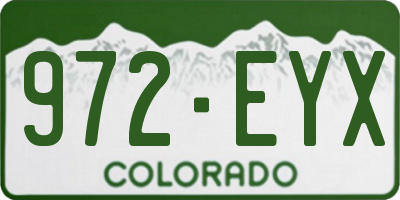 CO license plate 972EYX
