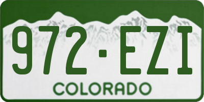 CO license plate 972EZI
