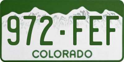 CO license plate 972FEF