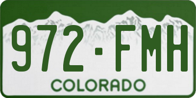 CO license plate 972FMH