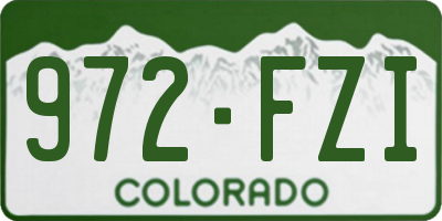 CO license plate 972FZI