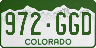 CO license plate 972GGD
