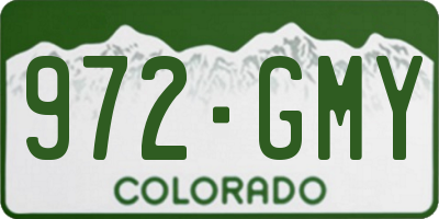 CO license plate 972GMY
