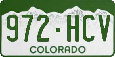 CO license plate 972HCV