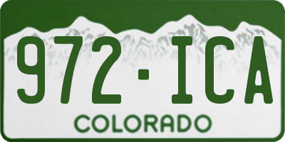 CO license plate 972ICA