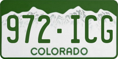 CO license plate 972ICG
