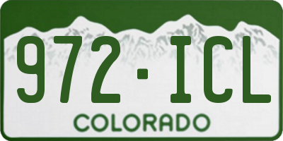CO license plate 972ICL