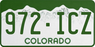 CO license plate 972ICZ