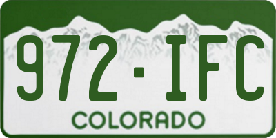 CO license plate 972IFC