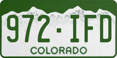 CO license plate 972IFD