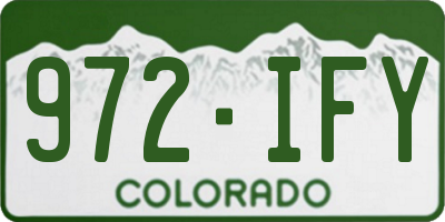 CO license plate 972IFY
