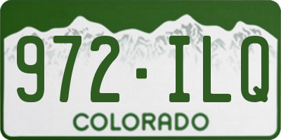 CO license plate 972ILQ