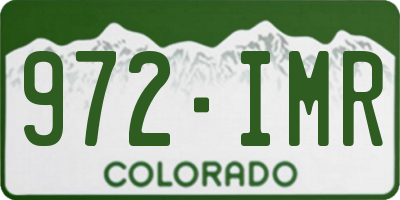 CO license plate 972IMR